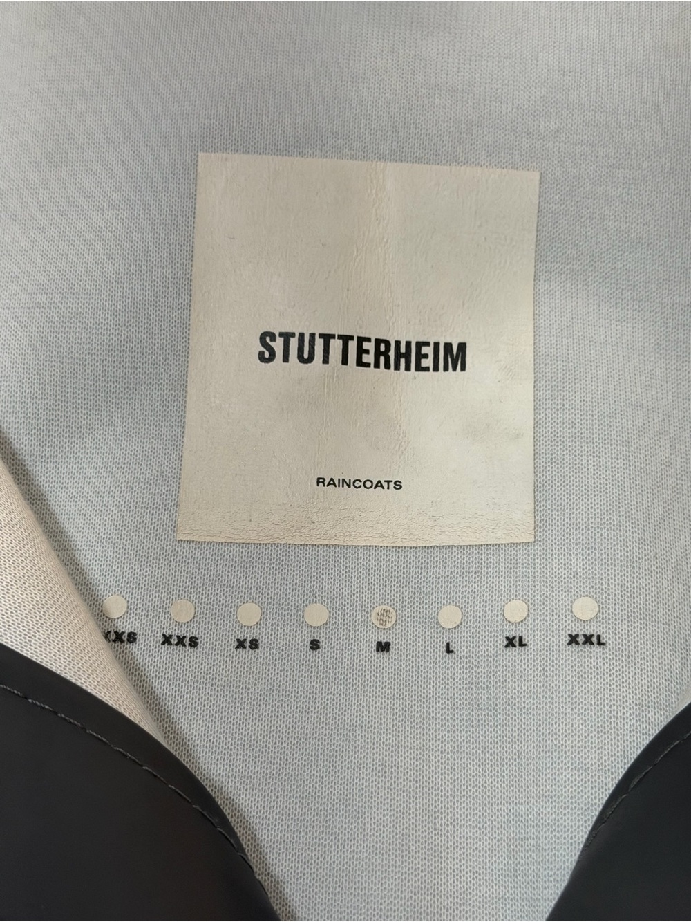 Stutterheim Men's Hooded Raincoat Jacket - charcoal grey size Medium - Picture 10 of 15